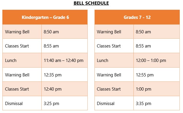 Bell Schedule